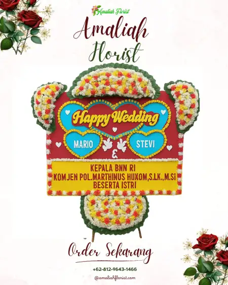 Papan Bunga Pernikahan Baruas